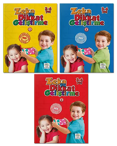 Yükselen Zeka 3-6 Yaş Kodlama ve Dikkat Geliştirme Seti (3 Kitap Set) Yükselen Zeka Yayınları