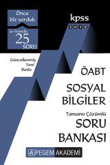 Pegem 2018 ÖABT Sosyal Bilgiler Soru Bankası Çözümlü Pegem Akademi Yayınları