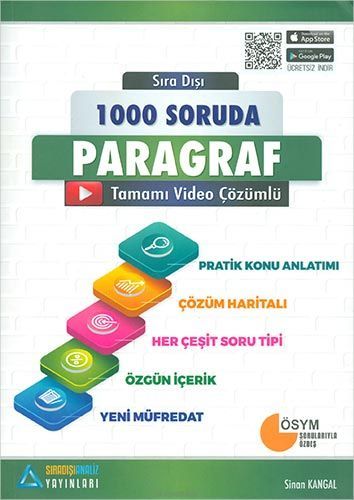 SÜPER FİYAT - Sıradışı Analiz Paragraf 1000 Soruda Konu Anlatımlı Soru Bankası Video Çözümlü Sıradışı Analiz Yayınları