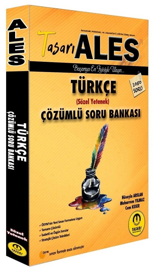 Tasarı 2021 ALES Türkçe Sözel Yetenek Soru Bankası Çözümlü Tasarı Yayınları