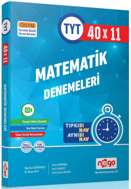 Nego YKS TYT Matematik 11 Deneme Nego Yayınları