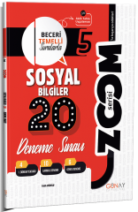 Günay 5. Sınıf Sosyal Bilgiler Zoom 20 Deneme Günay Yayınları