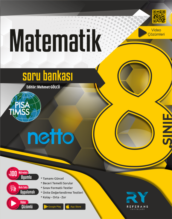 Referans 8. Sınıf Matematik Netto Soru Bankası Referans Yayınları