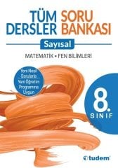 Tudem 8. Sınıf Tüm Dersler Sayısal Soru Bankası Tudem Yayınları