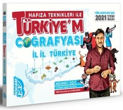 Benim Hocam 2021 KPSS YKS TYT AYT Tüm Adaylar Hafıza Teknikleri ve Haritalarla Türkiyem Coğrafyası İl İl Türkiye - Mehmet Eğit Benim Hocam Yayınları