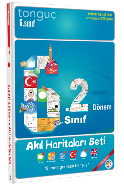 Tonguç 6. Sınıf 2. Dönem 6.2 Akıl Haritaları Seti Tonguç Akademi