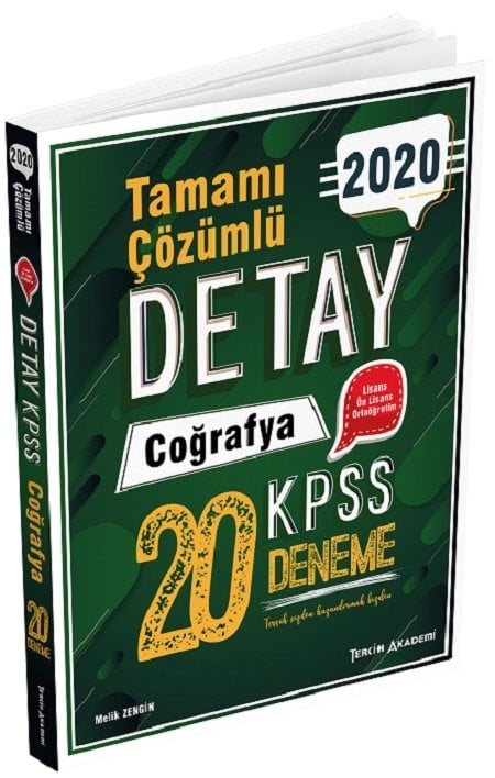 Tercih Akademi 2020 KPSS Coğrafya Detay 20 Deneme Çözümlü Tercih Akademi Yayınları