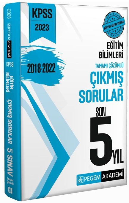 SÜPER FİYAT - Pegem 2023 KPSS Eğitim Bilimleri Çıkmış Sorular Son 5 Yıl Çözümlü Pegem Akademi Yayınları