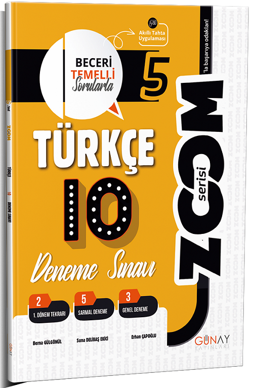 Günay 5. Sınıf Türkçe Zoom 10 Deneme Günay Yayınları