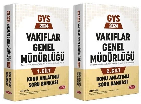 Data 2024 GYS Vakıflar Genel Müdürlüğü Konu Anlatımlı Soru Bankası Seti Görevde Yükselme Data Yayınları