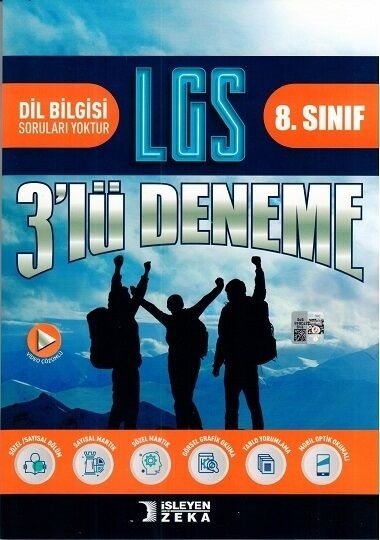 İşleyen Zeka 8. Sınıf LGS 3 lü Deneme Seti İşleyen Zeka Yayınları