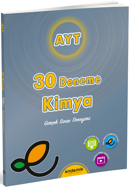 Endemik YKS AYT Kimya 30 Deneme Endemik Yayınları