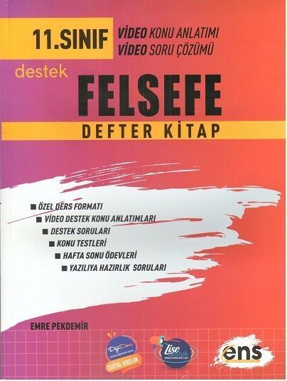 ENS Yayınları 11. Sınıf Felsefe Destek Defter Kitap ENS Yayınları