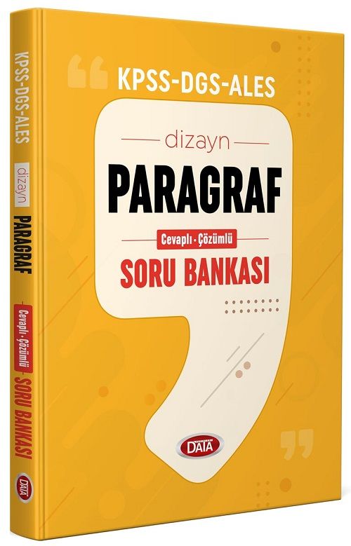 Data KPSS ALES DGS Dizayn Paragraf Soru Bankası Çözümlü Data Yayınları