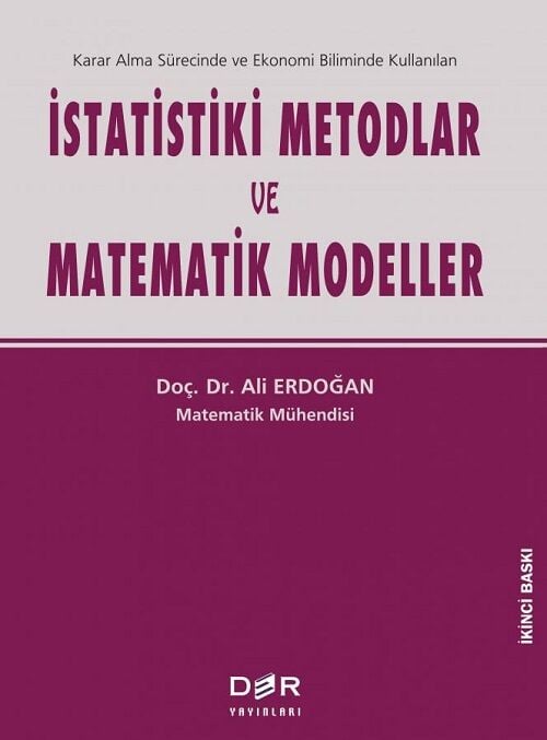 Der Yayınları İstatistiki Metodlar ve Matematik Modeller - Ali Erdoğan Der Yayınları