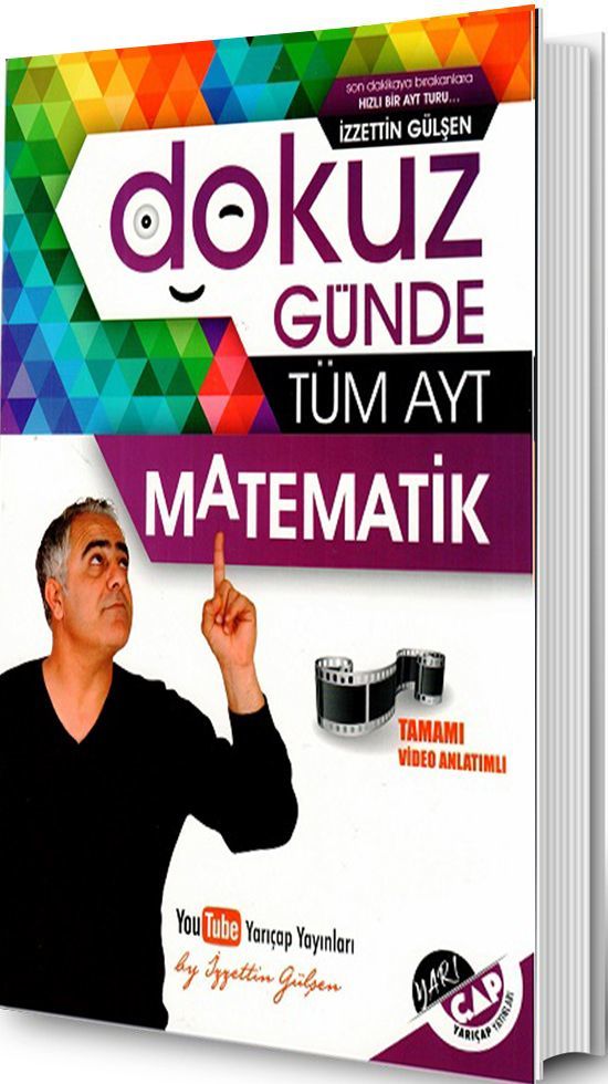 Yarı Çap YKS AYT Dokuz Günde Matematik Video Çözümlü Yarı Çap Yayınları