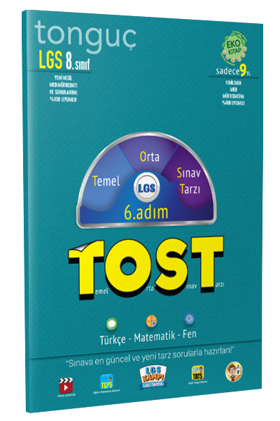 Tonguç 8. Sınıf LGS TOST 6. Adım Türkçe-Matematik-Fen Tonguç Akademi