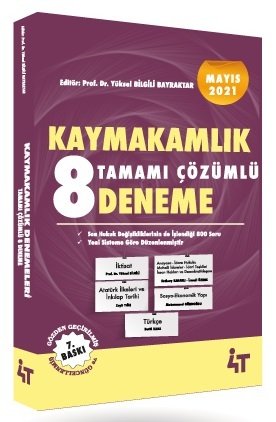 4T Yayınları Kaymakamlık 8 Deneme Çözümlü 7. Baskı 4T Yayınları