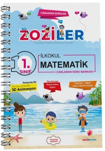 Zoziler 1. Sınıf Matematik Artırılmış Gerçeklik Etkileşimli Canlanan Soru Bankası Zoziler Yayınları