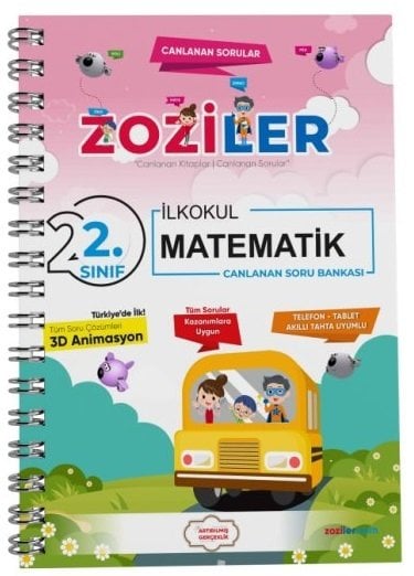 Zoziler 2. Sınıf Matematik Artırılmış Gerçeklik Etkileşimli Canlanan Soru Bankası Zoziler Yayınları