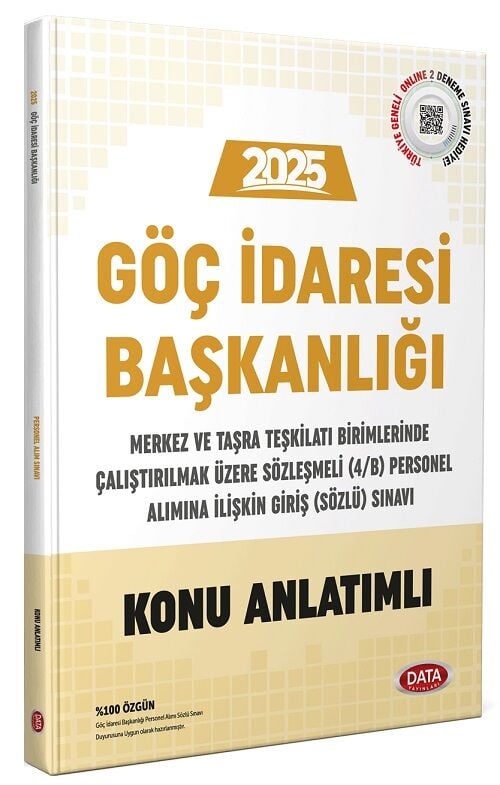 Data 2025 Göç İdaresi Başkanlığı Sözleşmeli Personel Alım Sınavı Konu Anlatımlı Data Yayınları