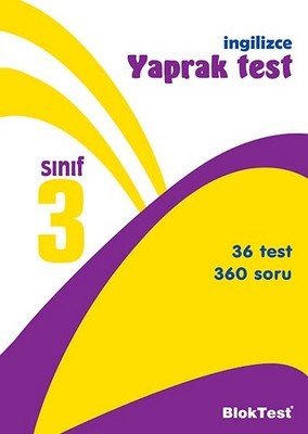 Blok Test 3. Sınıf İngilizce Yaprak Test Blok Test Yayınları