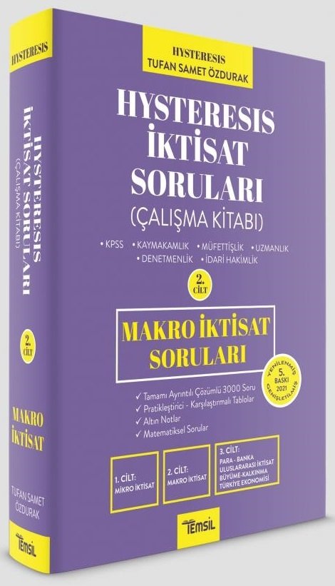 Temsil 2021 Hysteresis İktisat Soruları Makro İktisat Cilt-2 - Tufan Samet Özdurak 5. Baskı Temsil Yayınları