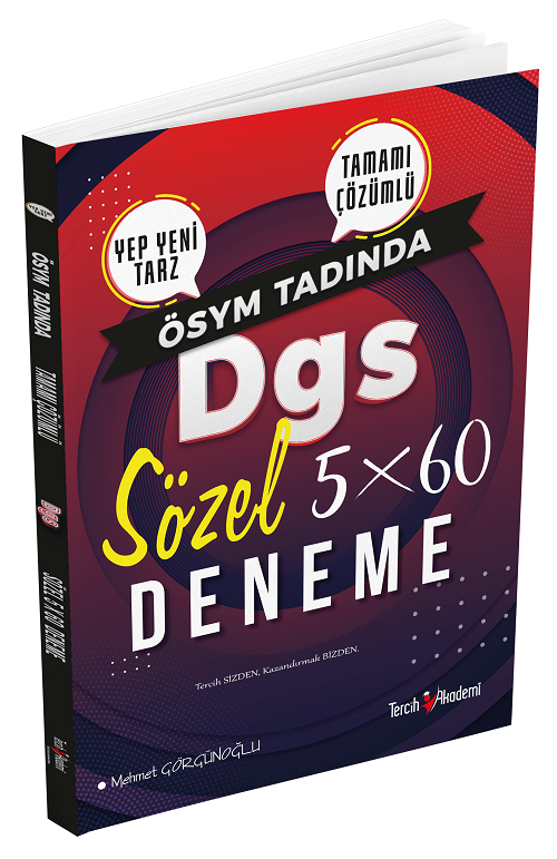 Tercih Akademi 2021 DGS Sözel 5x60 Deneme Tercih Akademi Yayınları