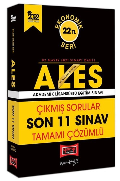 Yargı 2022 ALES Çıkmış Sorular Son 11 Sınav Çözümlü Ekonomik Seri Yargı Yayınları