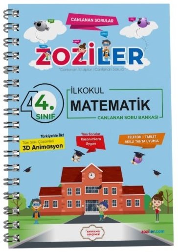 Zoziler 4. Sınıf Matematik Artırılmış Gerçeklik Etkileşimli Canlanan Soru Bankası Zoziler Yayınları