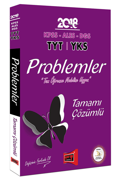 Yargı 2018 KPSS ALES DGS TYT YKS Problemler Tamamı Çözümlü Yargı Yayınları