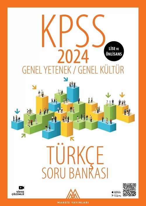 Marsis 2024 KPSS Lise Ön Lisans Türkçe Soru Bankası Video Çözümlü Marsis Yayınları