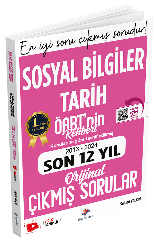 Dizgi Kitap 2025 ÖABT nin Rehberi Sosyal Bilgiler Öğretmenliği Tarih Çıkmış Sorular Son 12 Yıl Çözümlü - Selami Yalçın Dizgi Kitap Yayınları