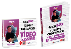 Dizgi Kitap 2025 MEB-AGS Türkiye Coğrafyası Video Ders Notu + Soru Bankası 2 li Set - Kazım Sayın Dizgi Kitap