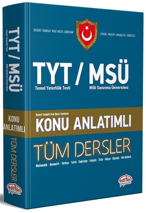 Editör YKS TYT MSÜ Tüm Dersler Konu Anlatımlı Editör Yayınları