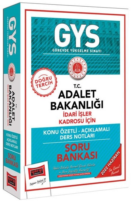 Yargı 2022 GYS Adalet Bakanlığı İdari İşler Kadrosu Konu Anlatımlı Soru Bankası Çözümlü Görevde Yükselme Yargı Yayınları