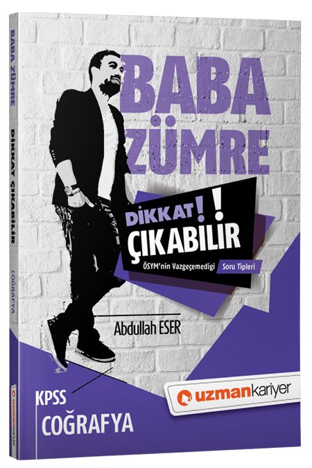 SÜPER FİYAT - Uzman Kariyer KPSS Coğrafya Baba Zümre Dikkat Çıkabilir Soru Tipleri Soru Bankası - Abdullah Eser Uzman Kariyer Yayınları