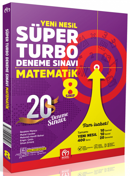 Model 8. Sınıf Matematik Süper Turbo 20 Deneme Model Eğitim Yayınları