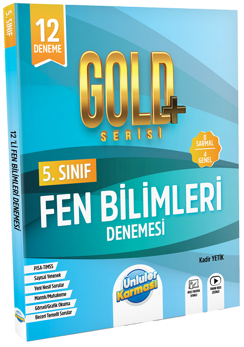 Ünlüler 5. Sınıf Fen Bilimleri Gold Serisi 12 Deneme Ünlüler Yayınları