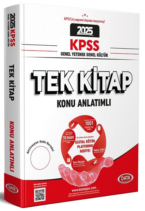 Data 2025 KPSS Genel Yetenek Genel Kültür Konu Anlatımlı Tek Kitap Data Yayınları