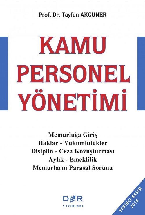 Der Yayınları Kamu Personel Yönetimi - Tayfun Akgüner Der Yayınları