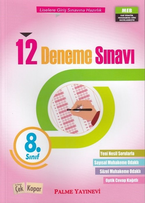 Palme 8. Sınıf LGS 12 Deneme Palme Yayınları