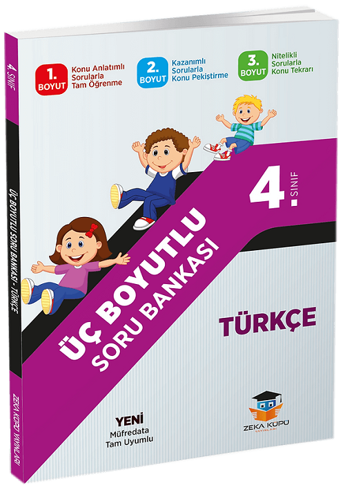 Zeka Küpü 4. Sınıf Türkçe Üç Boyutlu Soru Bankası Zeka Küpü Yayınları