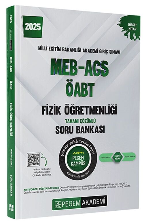 Pegem 2025 ÖABT Fizik Öğretmenliği Soru Bankası Çözümlü Pegem Akademi Yayınları