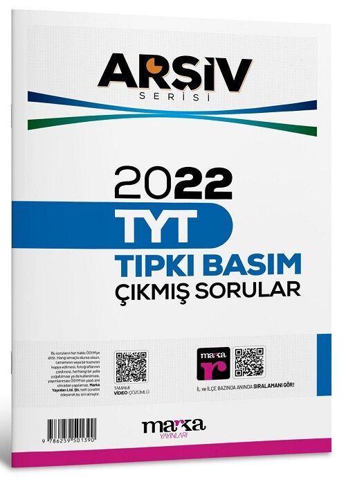 Marka YKS TYT 2022 Çıkmış Sorular Tıpkı Basım Arşiv Serisi Çözümlü Marka Yayınları