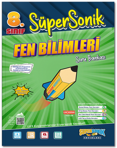 Süpersonik 8. Sınıf Fen Bilimleri Süpersonik Soru Bankası Süpersonik Yayınları