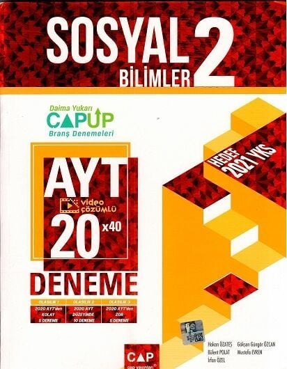 Çap Yayınları 2021 YKS AYT Sosyal Bilimler-2 20x40 UP Deneme Video Çözümlü Çap Yayınları