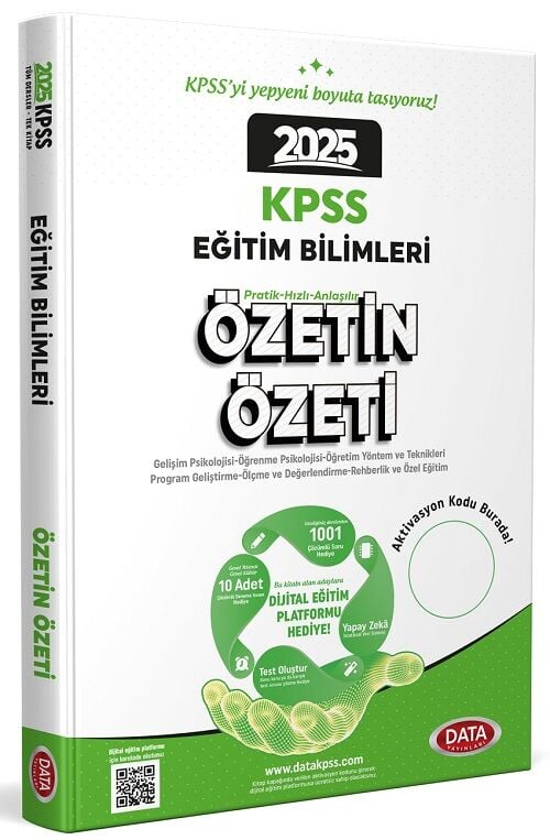 Data 2025 KPSS Eğitim Bilimleri Özetin Özeti Konu Anlatımı Data Yayınları