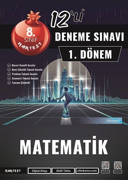 Nartest 8. Sınıf Matematik 1. Dönem Mod 12 Deneme Nartest Yayınları