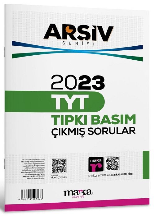 Marka YKS TYT 2023 Çıkmış Sorular Tıpkı Basım Arşiv Serisi Çözümlü Marka Yayınları